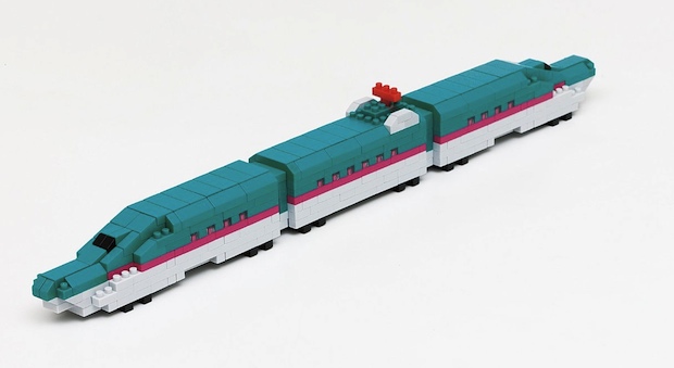 nanoblock model train bullet shinkansen electric toy railway set 
