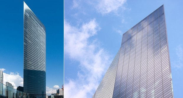 dentsu building tower tokyo