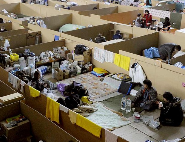 japan earthquake evacuation shelter