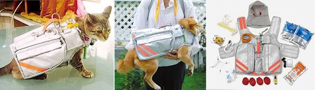 pet emergency evacuation disaster suit kit dog japan