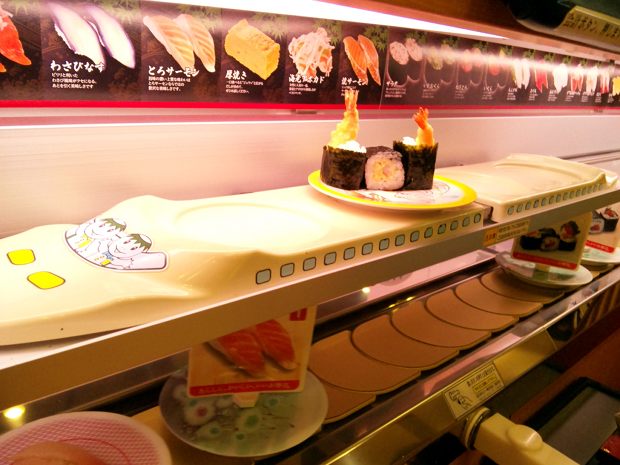kappa sushi kaiten conveyor belt shinkansen bullet train