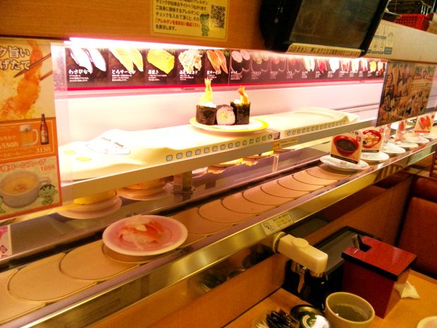 kappa sushi kaiten conveyor belt shinkansen bullet train