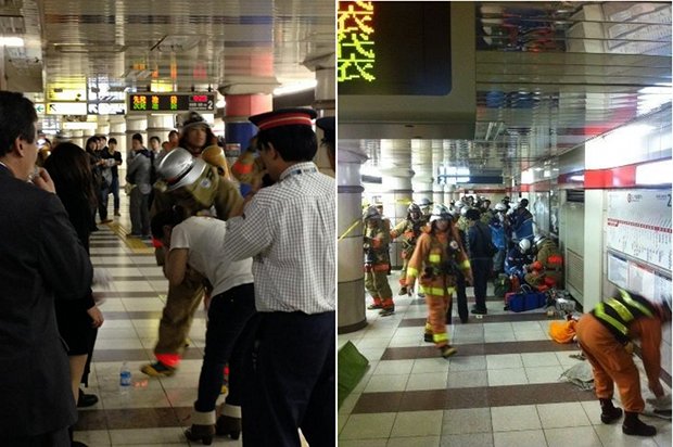 tokyo subway marunouchi line explosion can