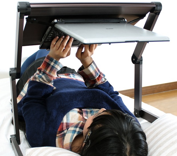 thanko laptop computer frame lying down lazy table