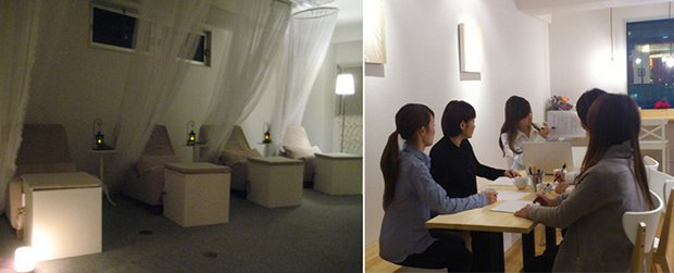 qusca women sleeping cafe space tokyo