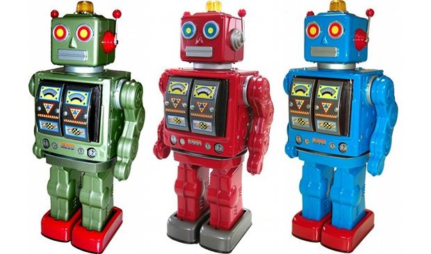 buriki horikawa star stride tin toy robot retro japan