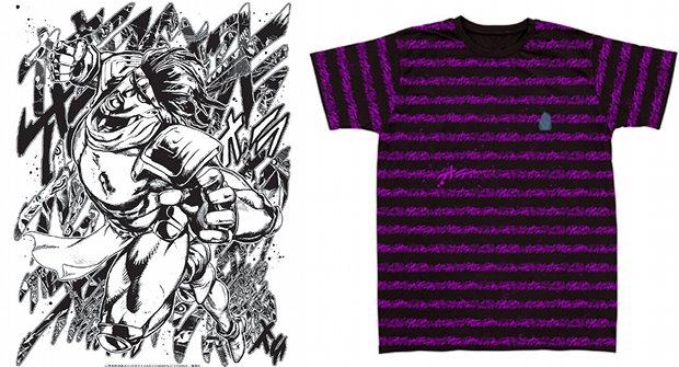 jojo's bizarre adventure jotaro kujo stardust crusaders beams t-shirt augmented reality ora ora