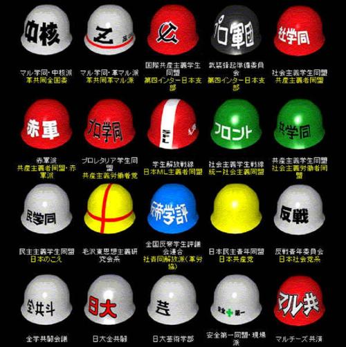 japan student radical group helmet design