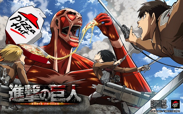 shingeki no kyojin attack on titan pizzahut tie-up