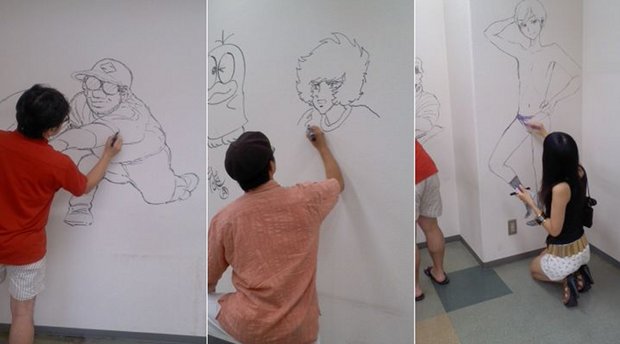 shogakukan manga demolish building comic artists draw walls