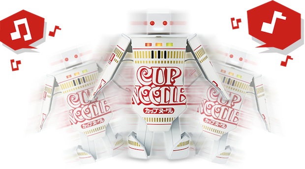 cup noodle robot timer