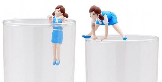 koppu no fuchiko cup office lady figure japan capsule toy chibi tiny girl