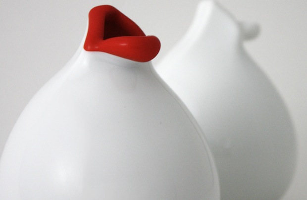 chu-lip pot vase kissing lips