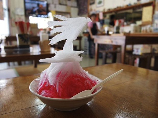 kakigori japanese shaved ice snow cone art sculpture okinawa