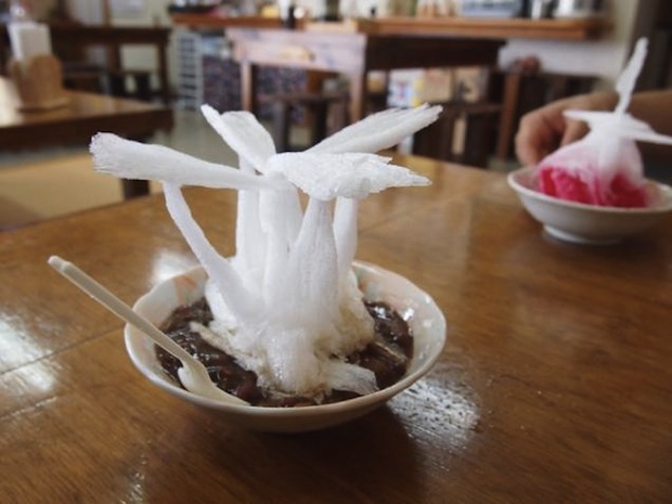 kakigori japanese shaved ice snow cone art sculpture okinawa