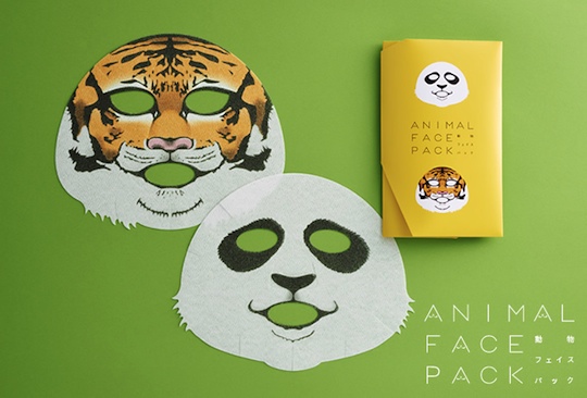 animal face pack beauty mask ueno zoo charity japan tiger panda