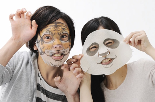 animal face pack beauty mask ueno zoo charity japan tiger panda