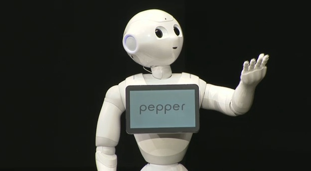 softbank pepper robot shop store staff humanoid customer service cute masayoshi son
