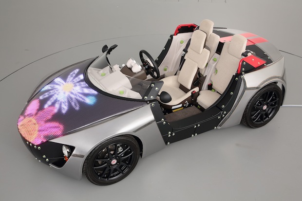 tokyo toy show 2014 toyota camatte lab customize car design hood led znug kids children