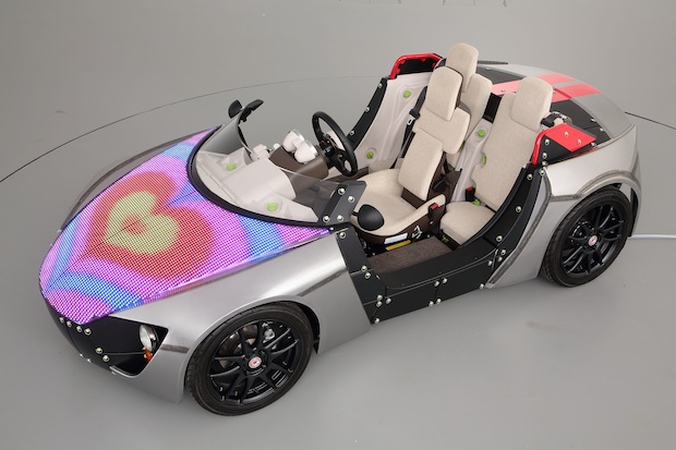 tokyo toy show 2014 toyota camatte lab customize car design hood led znug kids children