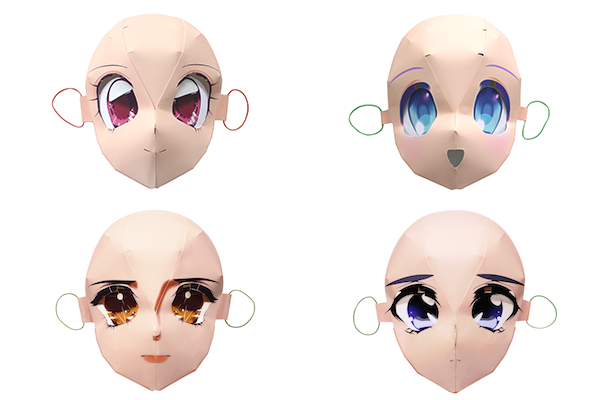 2.5d mask anime face cosplay japanese tumblr wear