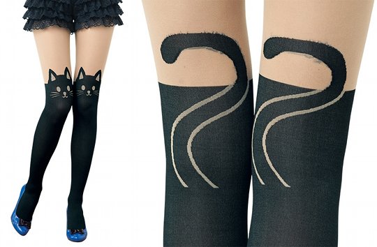 cat tights neko leggings tattoo japan fashion