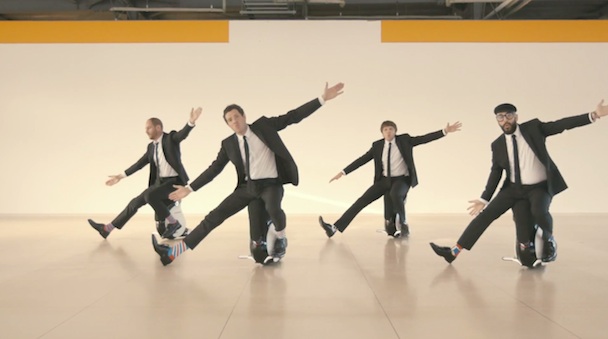 ok go i wont let you down honda uni-cub music video drone camera multi-copter japan dancers