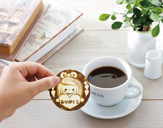 deco latte coffee decoration art sheet strip snoopy rilakkuma