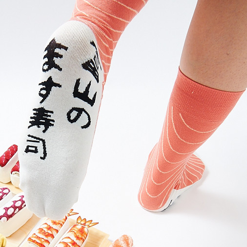 sushi socks raw fish food footwear