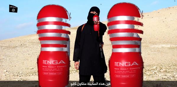 islamic state japanese hostages meme internet spoof tenga onacup