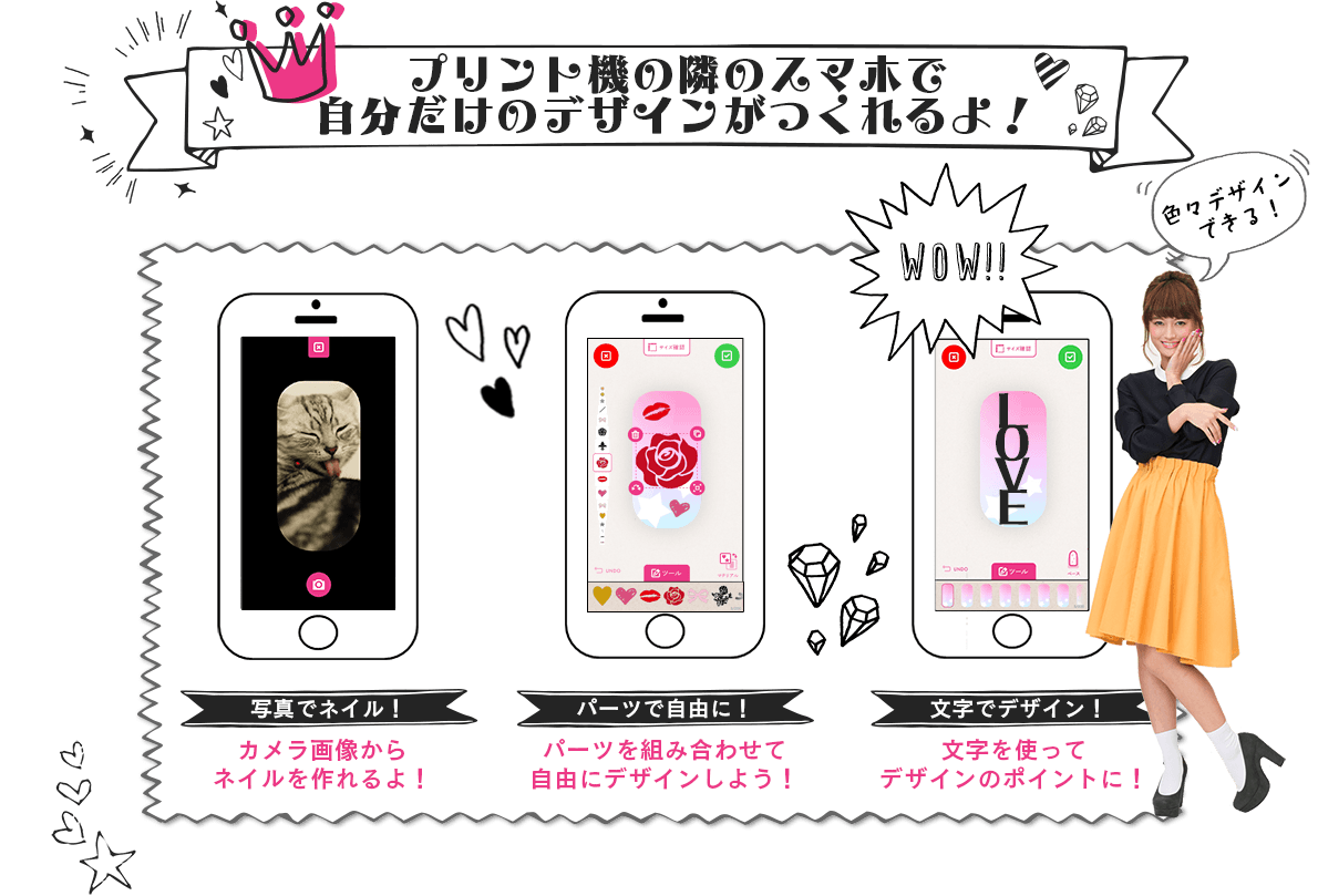 sega nail art puri purikura sticker printer customize ikebukuro booth