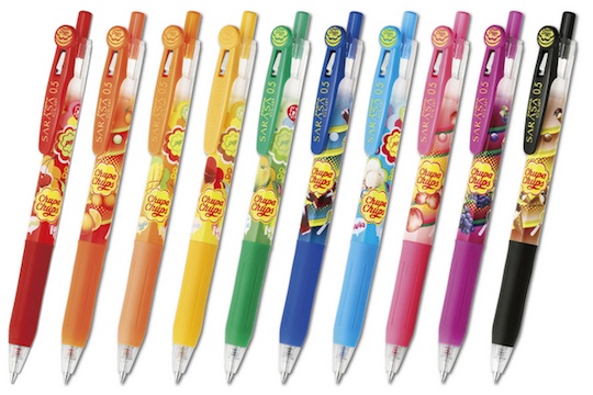 zebra chupa chups sarasa candy smell aroma gel pen smell