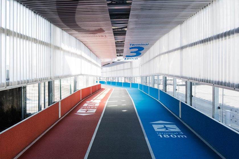 narita international airport terminal 3 lcc budget airline running track design muji furniture party open