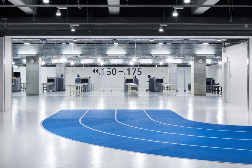 narita international airport terminal 3 lcc budget airline running track design muji furniture party open