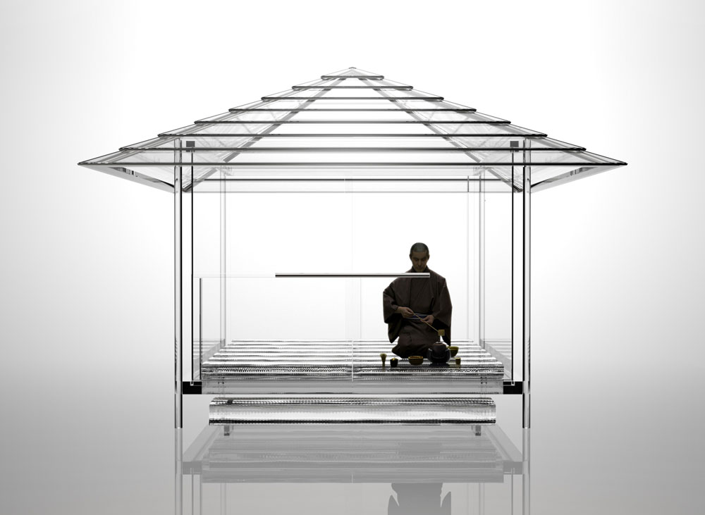 tokujin yoshioka kou-an temple kyoto seiryuden shonen-in glass tea house transparent