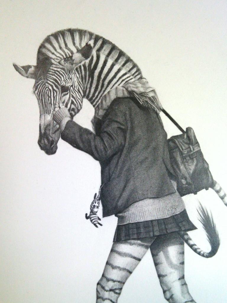 takumi kama schoolgirl animals exhibition kyoto uniform school japanese anthropomorphic art