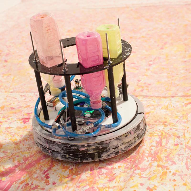 tails of head head-kun japanese vacuum cleaner robotic roomba drip painting art