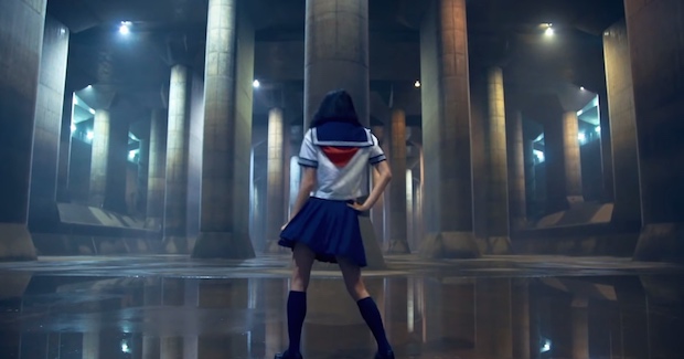 Terminator Genisys manako promo school uniform japanese Metropolitan Area Outer Underground Discharge Channel dance video