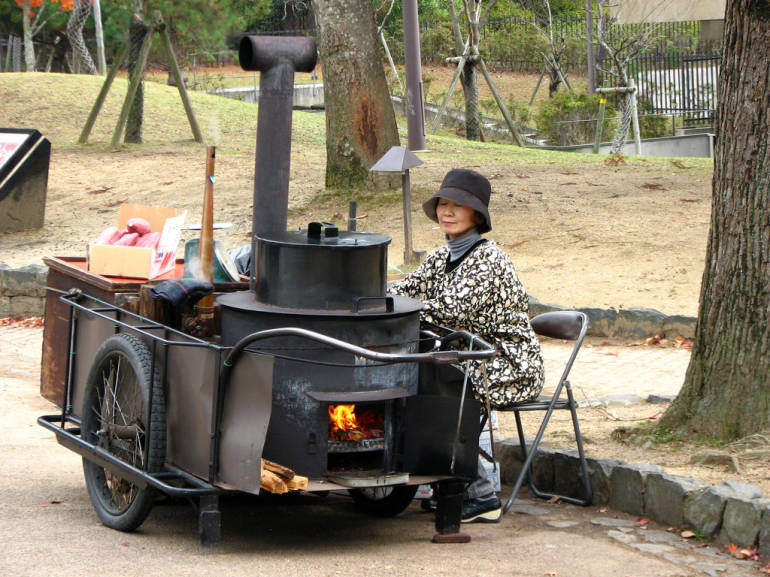 yakiimo japanese baked sweet potato vendor