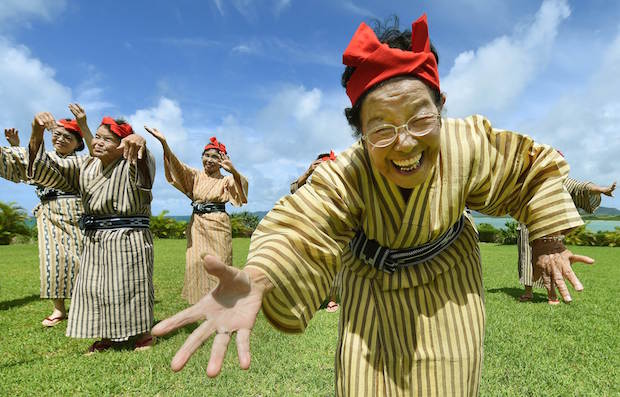 kbg84 japan grandma old women music pop idol band okinawa kohama island