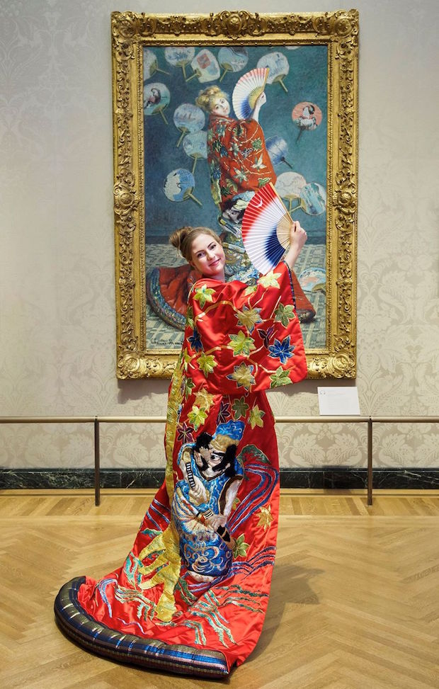 claude monet la japonaise racist orientalism protest boston museum of fine arts kimono