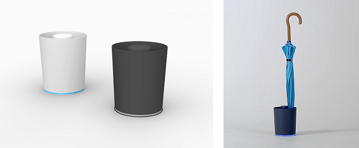 kddi internet of things garbage can umbrella stand