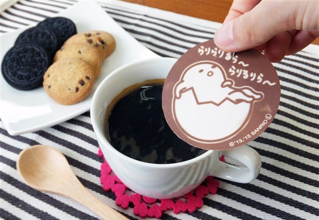 gudetama lazy egg sanrio character cafe latte coffee art sheets
