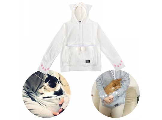 mewgaroo hoodie unihabitat new colors sizes pouch pocket pet cat sweater japanese