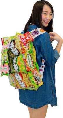 お菓子リュック rucksack backpack bag school students japan korea make pack packet candy potato chips trend