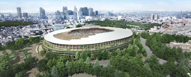 kengo kuma new national stadium 2020 olympics tokyo games design winner