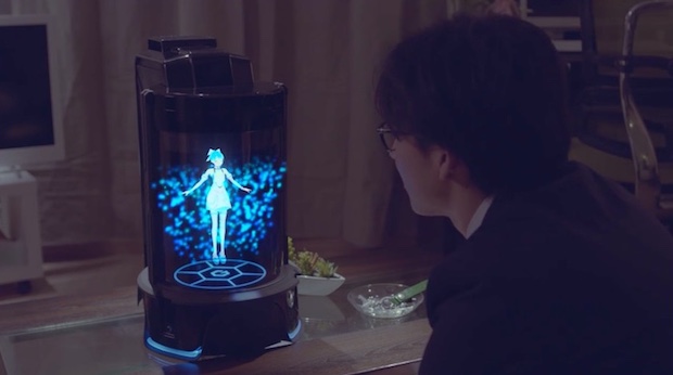 gatebox hologram communication robot japan moe love plus