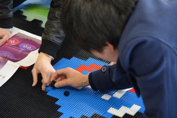 shinjuku station dragon quest builders wall blocks mural campaign promotion marketing tokyo