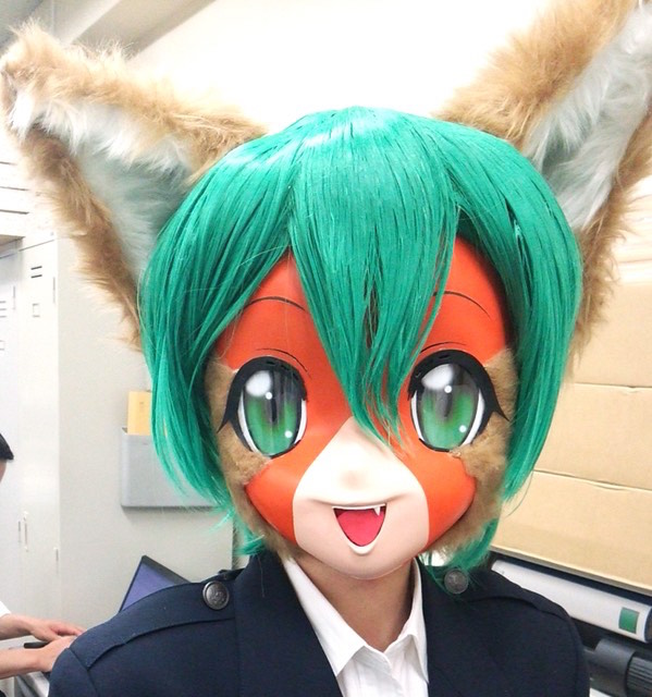 Tewatasanaiinu mascot character kawaii police crime prevention kemono musume japanese