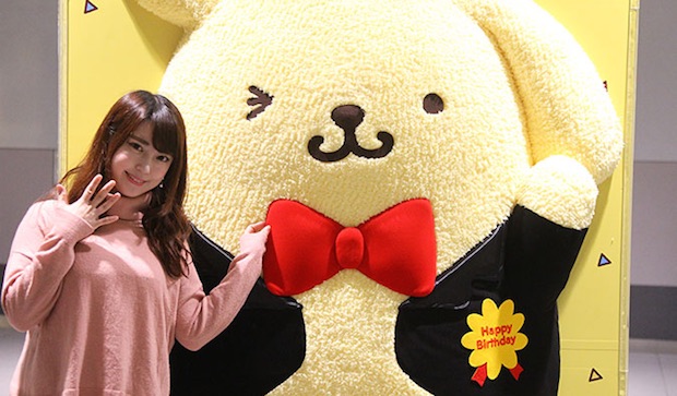 pompompurin shibuya station huggable ads tokyo sanrio